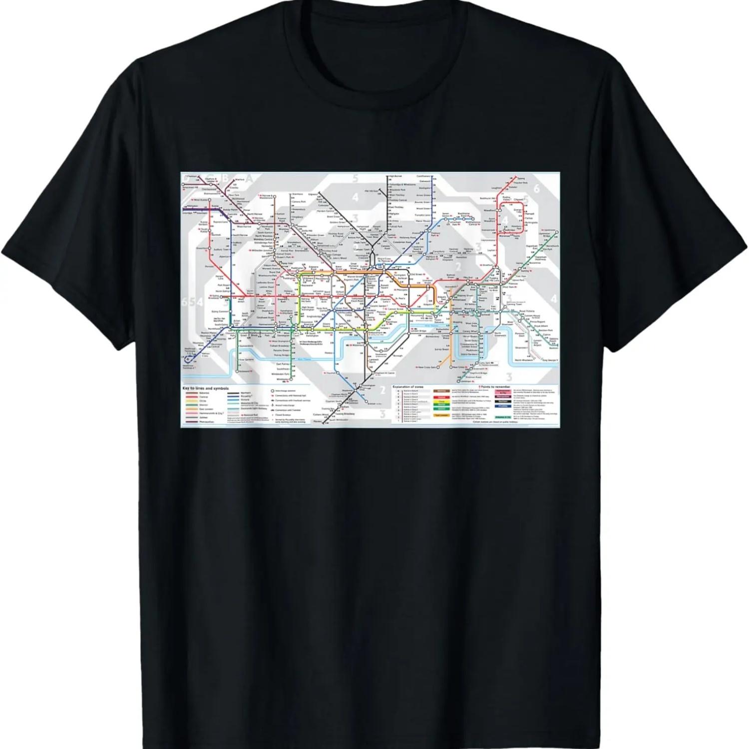 London Underground Map T-Shirt S чёрный