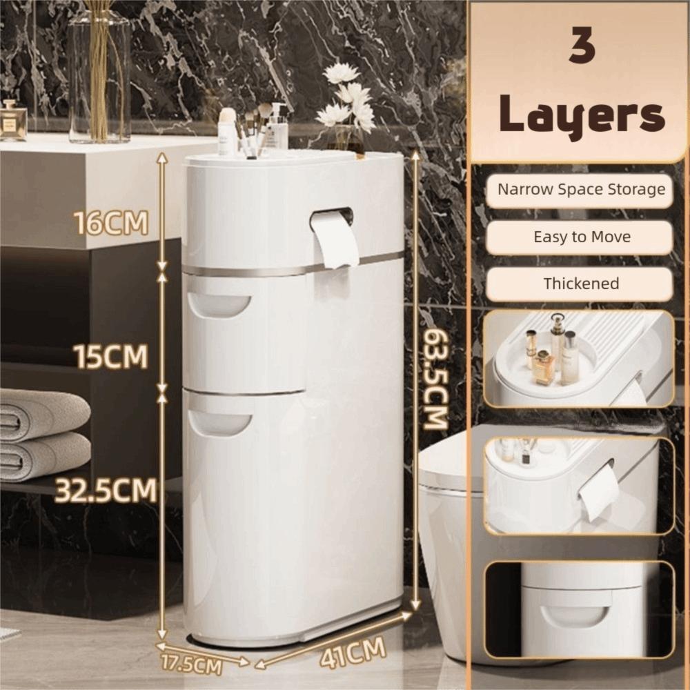 Large Capacity Gap Storage Organizer Movable Plastic Storage Rack  Small Spaces