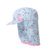 Swim Cap for with UV Seashell Size M [Arisana] Kids' Girls, Brim, Protection, Pattern, Blue, (52-56)