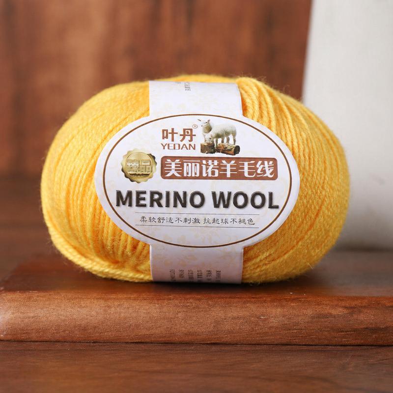 Merino Wool Yarn 3 Strand Medium Fine Hand Knitting Thread For Sweaters Hats Scarves DIY Crochet Craft Needlework Supplies And Handmade Projects