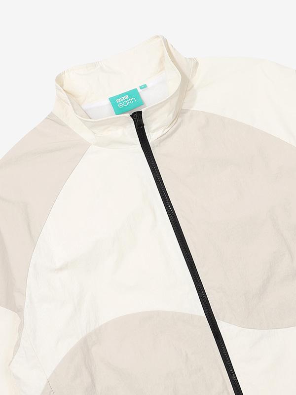 Bbc Earth Checkerboard Windbreaker_Ivory