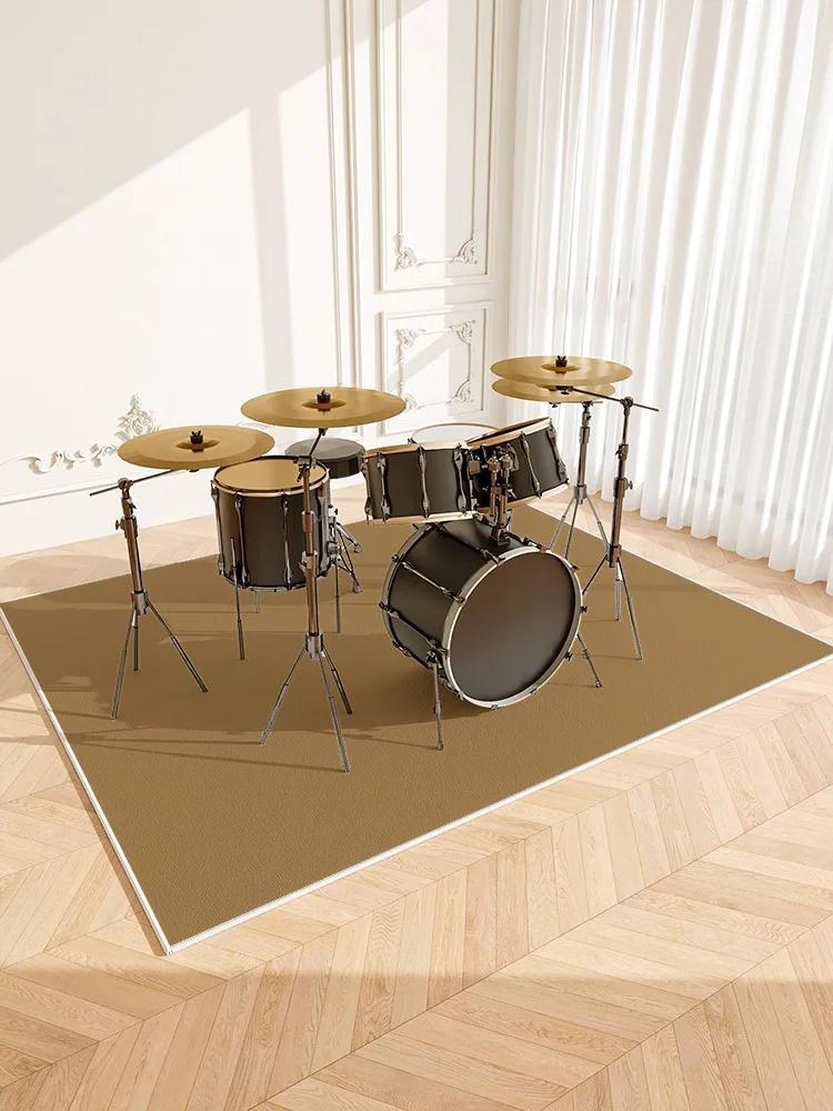 Simple Solid Piano Drum Carpet Thickened Shock Absorption Sound Insulation Non-slip Mat Light-luxury Living Room Bedroom Rug