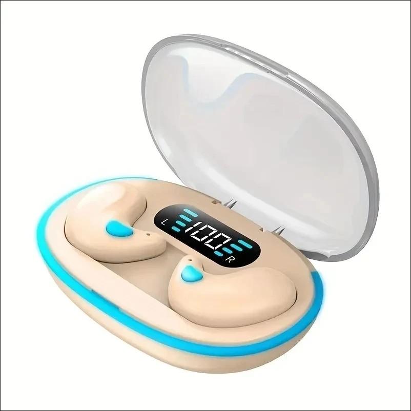 Auricolari Wireless Mini Cuffie per Dormire per Lavoro TWS Bluetooth Auricolare Stereo Cuffie Nascoste con Microfono Chiamata HD Sport