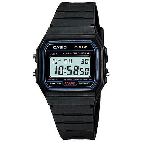 Montre - Casio - F91W-1 - Sport - Digital - Résine Noir