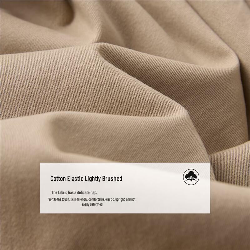 Giordano Women's Brushed Cotton Blend High-Waist Straight-Leg Pants