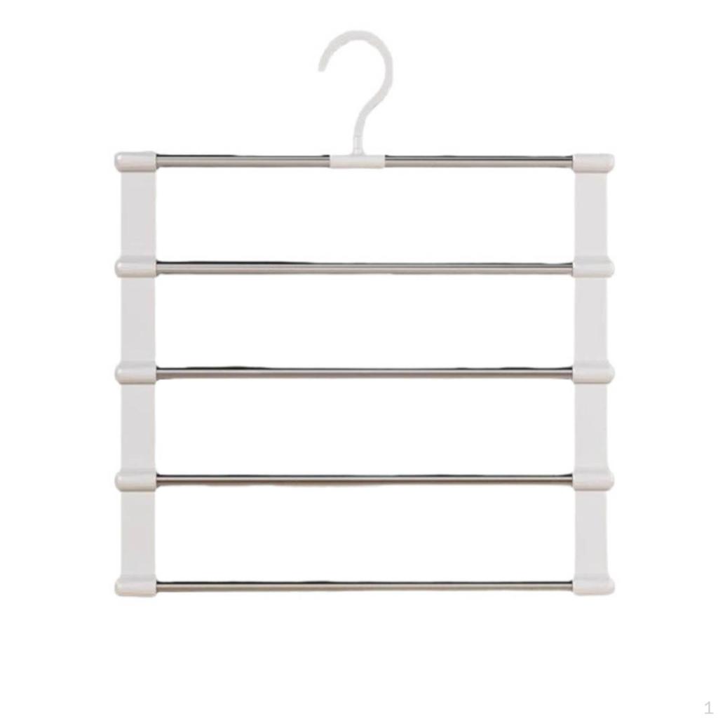 MultiLayer Pants Hanger Stainless Steel Space Saving Trouser Rack Wrinkle Cascading for