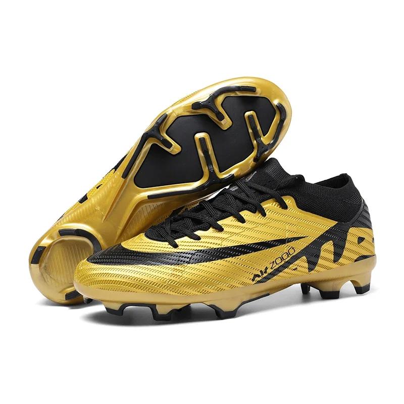 

New Men Mid-top Soccer Shoes FG/TF Football Boots Light Cleats Hot-selling Non-Slip High-quality Match Sneakers Futsal Indoor 35