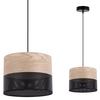 Single Hanging Lamp Classic Oak Veneer Lampshade 20Cm