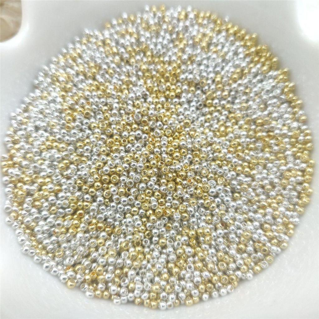 Gold & Silver 2-4mm Color-Retaining Spacer Beads for DIY Bracelets