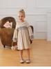 Autumn 2026 Forest-Style Ruffled Lace Collar Embroidered Girls' Dress with Puff Sleeves in Cotton Linen