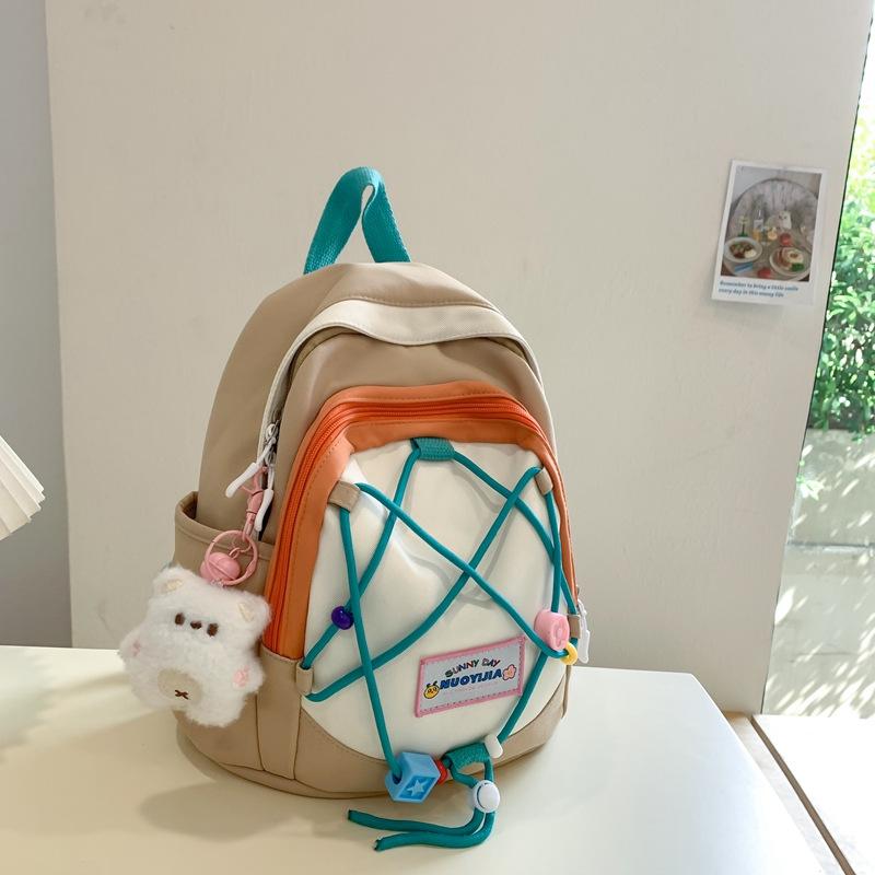 College Style Contrast Small Schoolbag Japanese Ins Cute Little Fresh Niche Mini Mori Girl Backpack Backpack