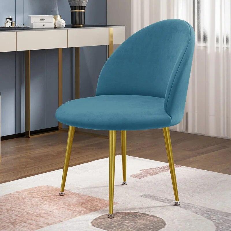 Velvet Fabric Shell Chari Cover Soft Comfortable Stretch Duckbill Shaped Backrest Seat Covers for Dining Room Home Seat Case 1PC