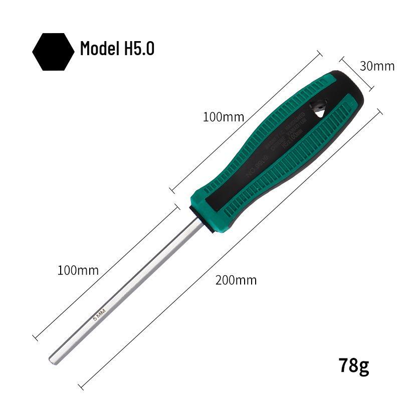 Magnetic Hex Key Screwdriver Set: Sizes H2-H8, Straight Shank