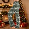 Women's Flannel Christmas Print Pajama Pants, Comfortable Warm Sleep Pants