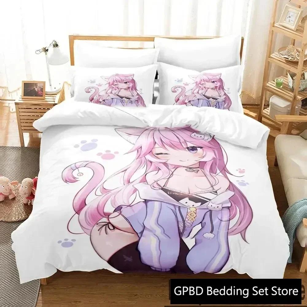 3D Print Anime Nyatasha Nyanners Comfortable Duvet Quilt Cover Pillowcase Bedding Set Children Bedroom Decoration Home Textile