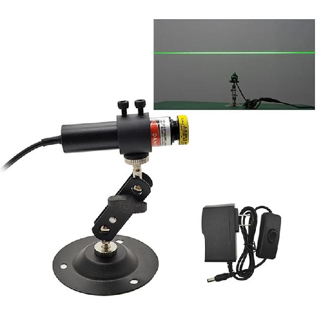 532nm Focusable Green Projector Generator Line Module for Sawmill Woodworks Swamp Haunted House 18mm (Focusable Class IIIr 5V with Adapter, Mount and