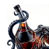 Octopus-Shaped Glass Decanter, 3D Artistic Borosilicate Bottle for Whiskey Wine Soda, 350ml Decorative Liquid Bottle, Unique Bar Decor Gift for