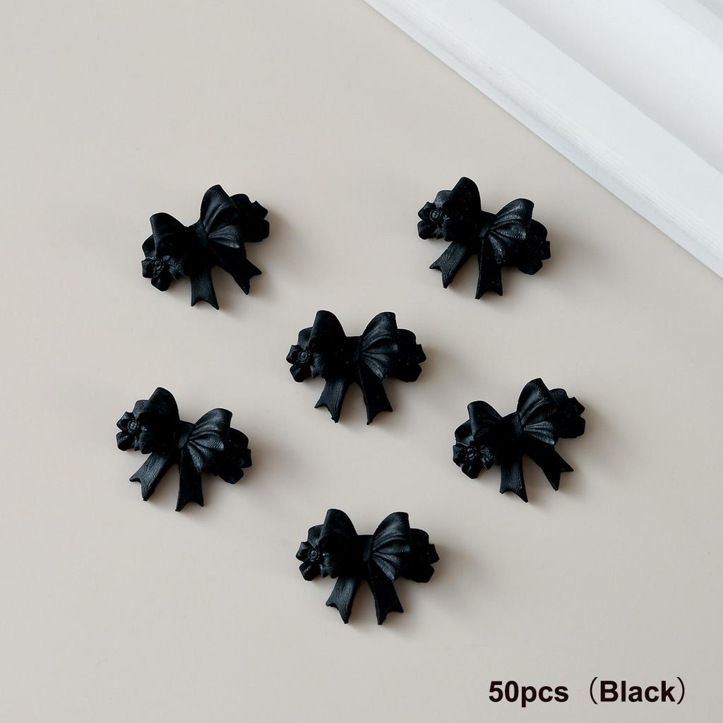 20/50Pcs Mixed Resin Double Layer Bowknot Nail Art Charms 3D Colorful Bow Nail Art Decorations Diy Manicure Parts Salon Supply
