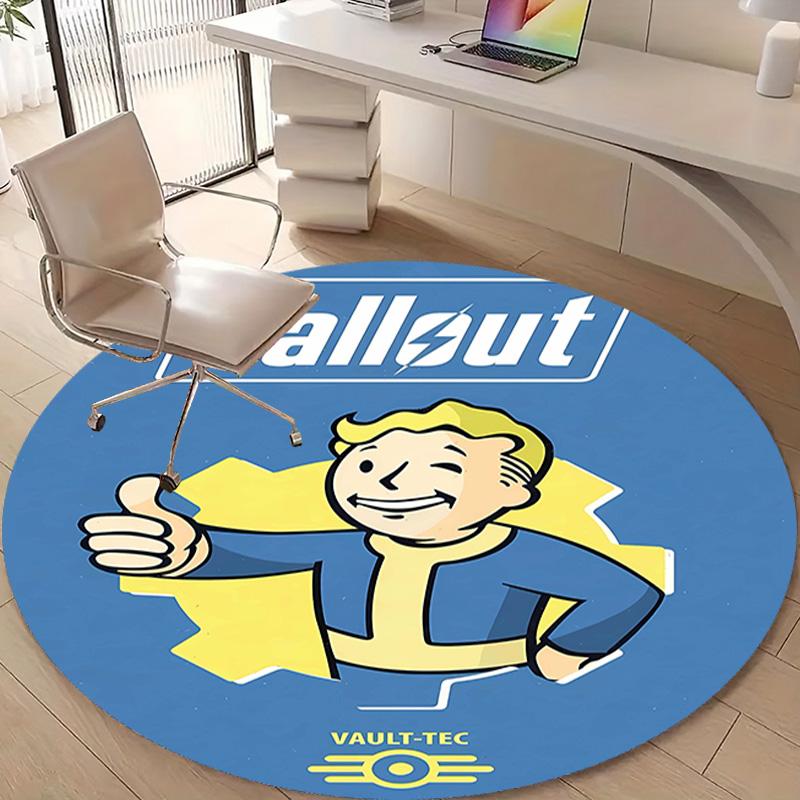 1pc NUKA-BOMBS Fallout1 Design Printed Area Round Carpet for Bedroom Living Room Home Decor Rugs Mat Non Slip Mat Rug for Bedside