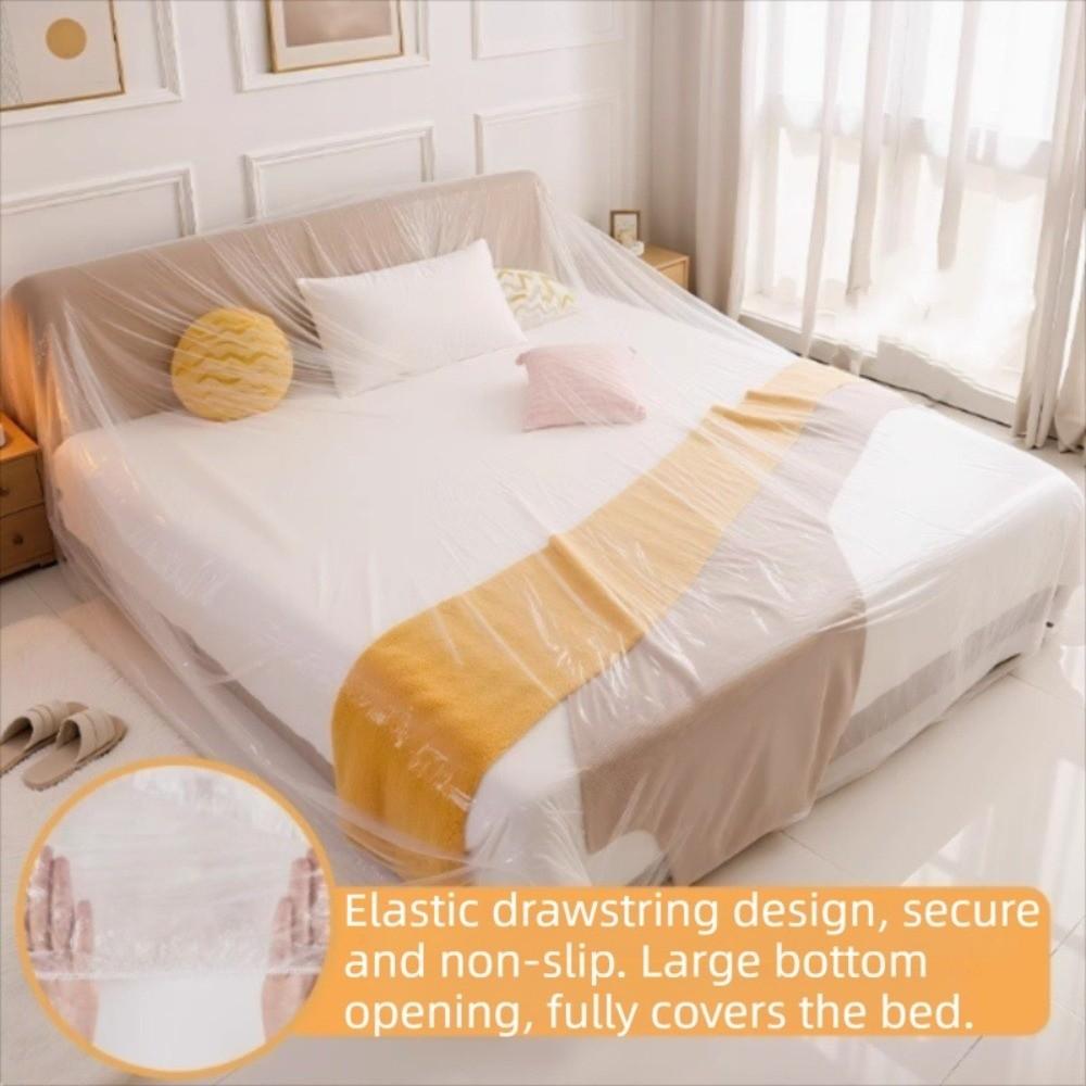 Transparent Disposable Dust Covers Transparent PE Furniture Protection Cover Home Use