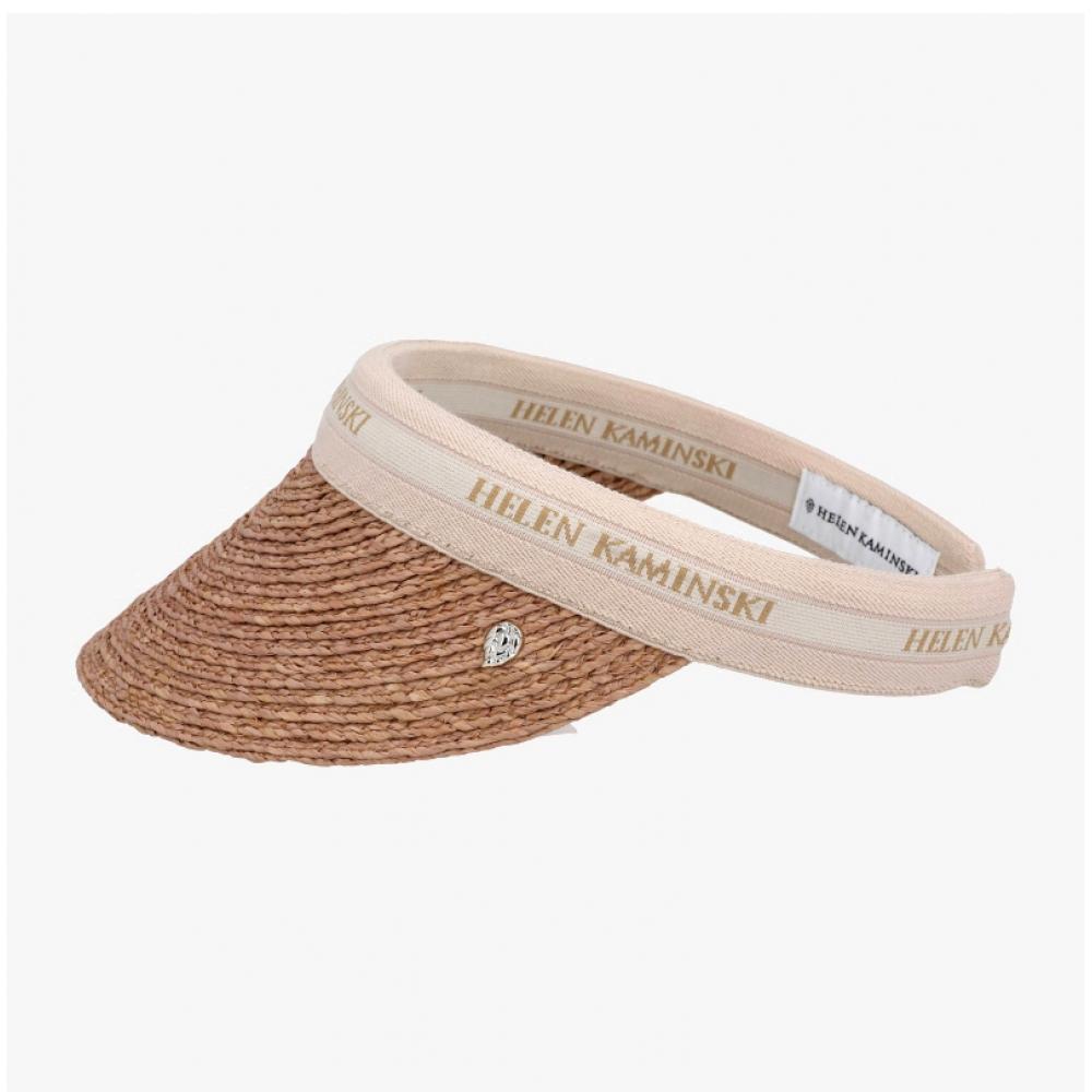 Helen Kaminski Bianca 8 Nuga Natural Logo Visor Sun Cap Hat52204
