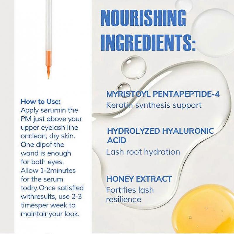 1-5x Wimpernserum Nährendes Serum Verdickendes und Kräuselndes Wimpernwachstumsserum