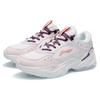 Li Ning Slip Resistant Abrasion Resistant Low Top Sports Casual Shoes Women's White Purple AGCS436-2