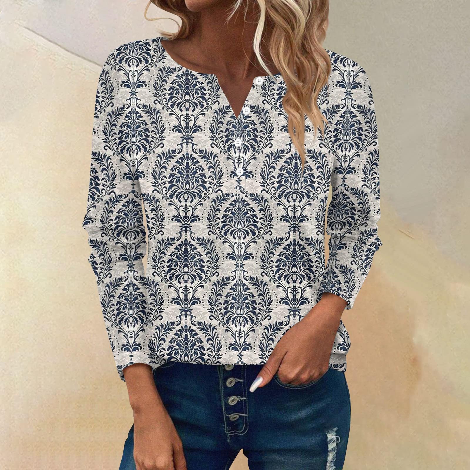 

Женские футболки с длинным рукавом и пуговицами, повседневные туники с V-образным вырезом, женские повседневные топы XXXL