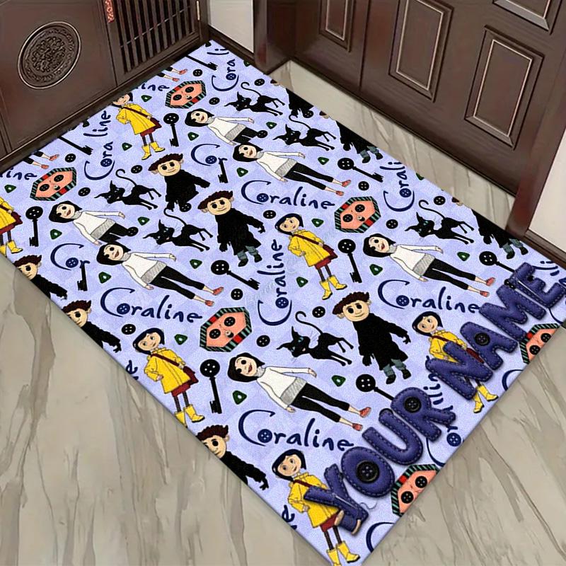 Name Custom Cartoon Coraline Carpet Rug for Living Room Bedroom Home Sofa Decoration,Kids play Non-slip Floor Mat