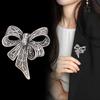 Trendy Female Crystal Bowknot Brooch Luxury Jewelry Brooches for Women Charm Pin Dress Coat Accessories Corsage