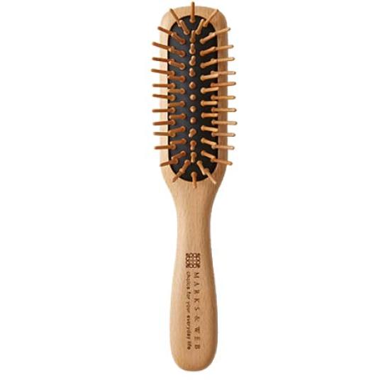 Wood Hairbrush Natural with Shopping Bag [Set] Gift-wrapped MARKS&WEB (M)