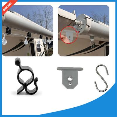 10pcs Camping Awning Hooks Outdoor Camper Hanging Accessories S Shaped Hook Set Accessories Rv Party Light Hangers for Camping