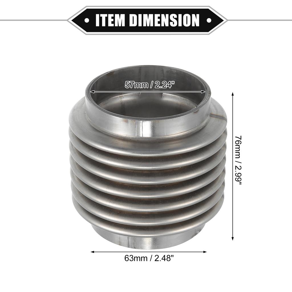 UXCELL 38mm/45mm/50mm/60mm Flexibilní potrubí výfuku automobilu Výfukové flexibilní spojovací potrubí Vlnovce Univerzální Odolná nerezová ocel