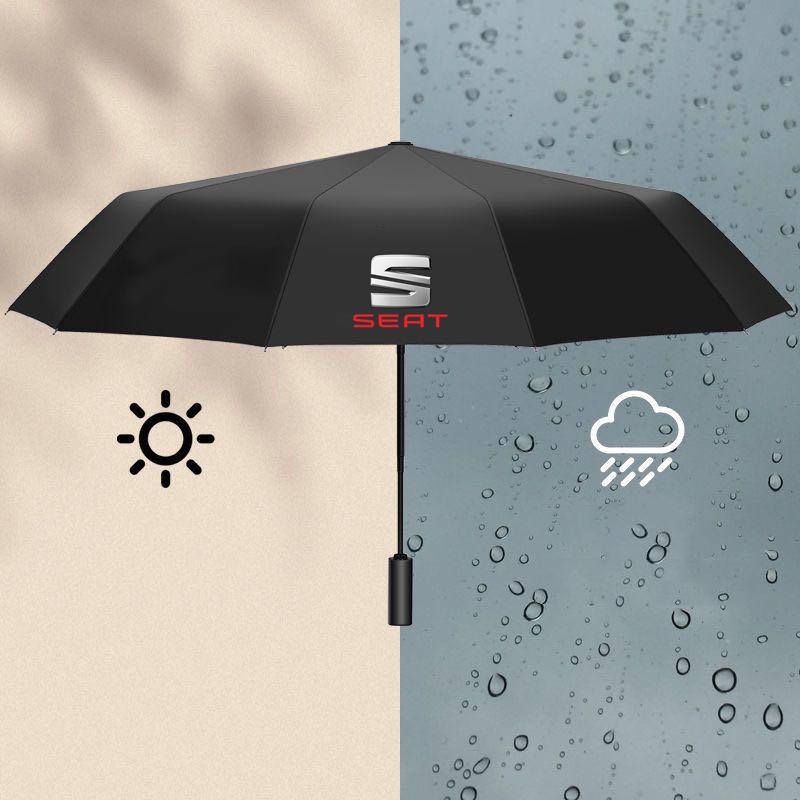 Ydsh2 Strong Fully Automatic Umbrella Folding Rain Umbrella For Seat Leon 5f Ibiza 6l 6j Leon 1p Cushion Altea Xl Leon Mk Accessories