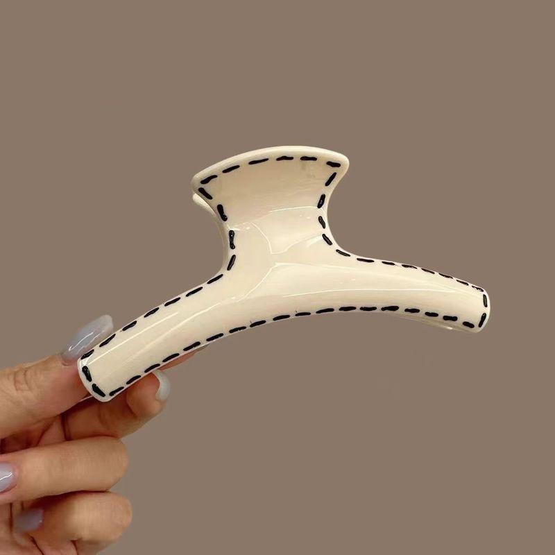 1pc Simple Solid Color Clip, Korean High-end Hair Clip, Temperament, Hair Style, Shark Clip, French Style Hair Clip