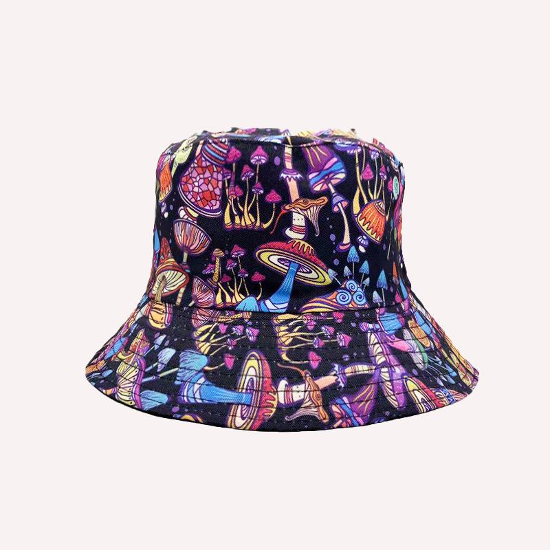 Hot-selling Personalized Digital Printing Bucket Hat European and American Fashion Short Brim Sunshade Basin Hat Spot