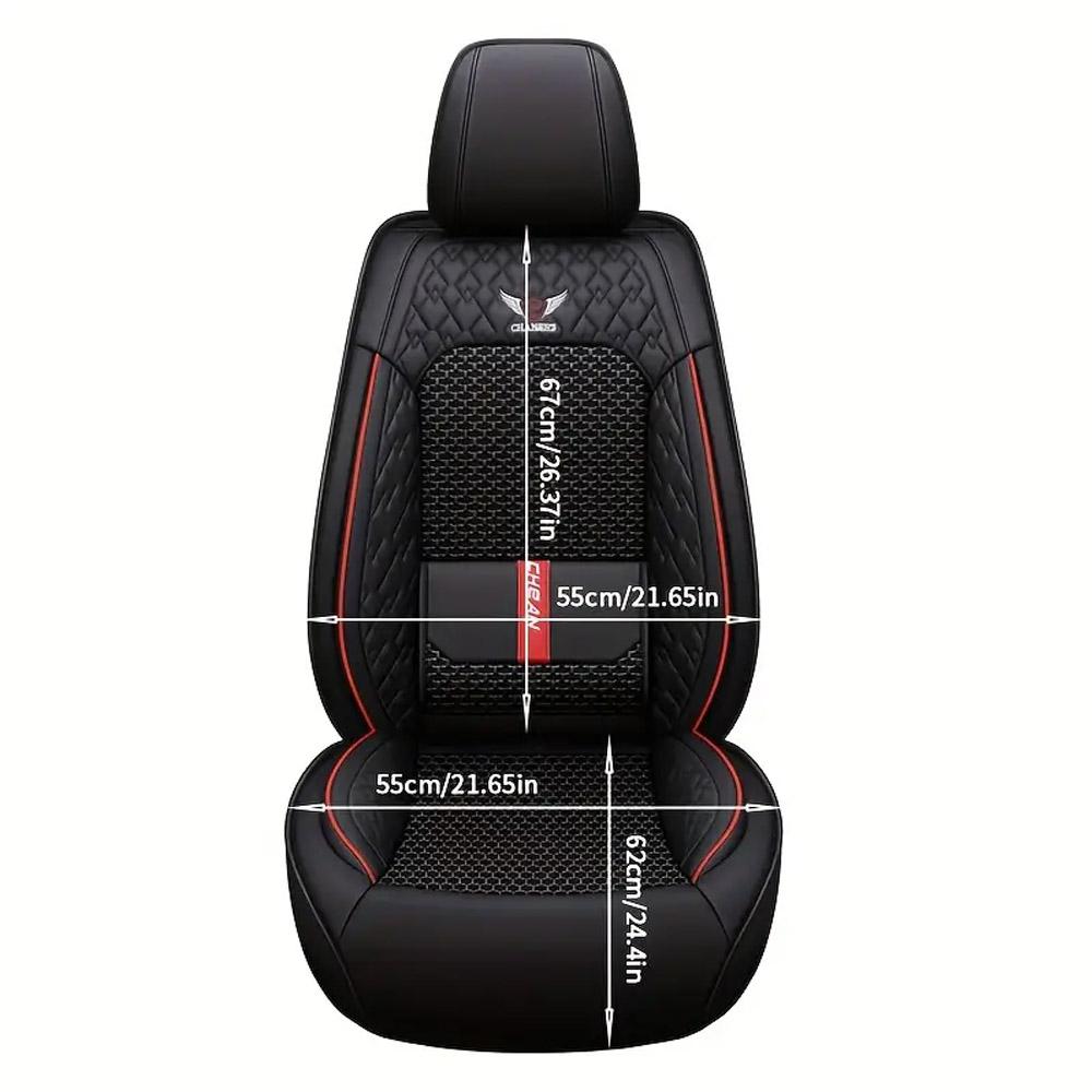 1/2PCS Full Seat Breathable PU Leather Breathable Luxury Car Seat Covers High-Quality Waterproof Scratch-Resistant Universal Car