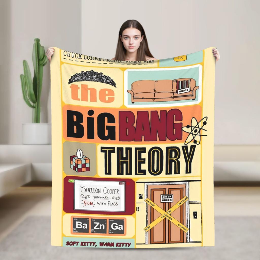 The Big Bangs Theory Sitcom Blankets Quality Warm  Throw Blanket Winter Airplane Travel Couch Chair Sofa Bed Fluffy Bedspread