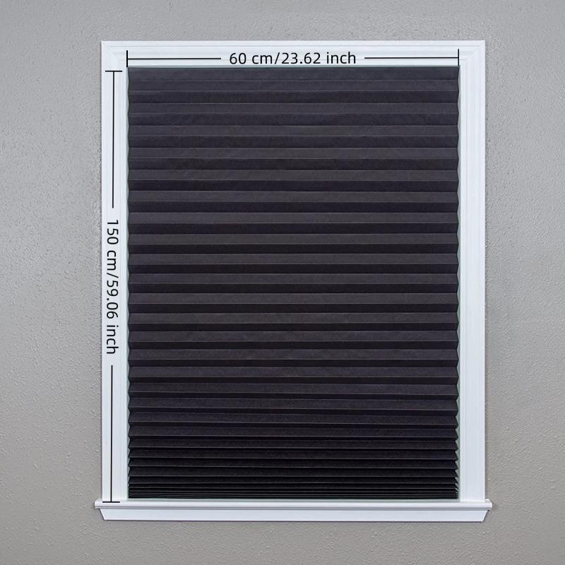 Simple Pleated Window Shades Self-Adhesive Non-Woven Semi-Shading Blinds Curtains Living Room Bedroom Bathroom Home Decorations