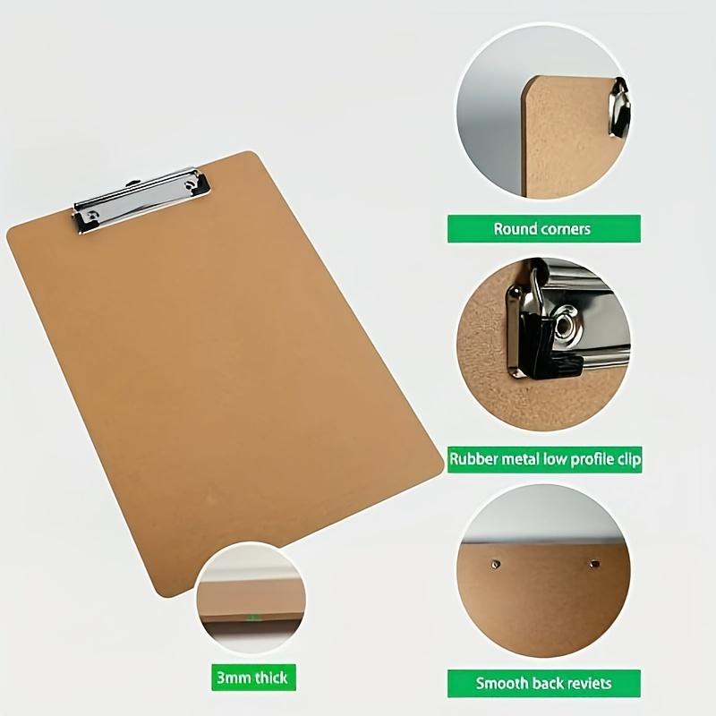 A4 A5 Wooden Clipboard Folder Paper Ticket Menu Bills Note Document File Clip WordPad Office School Writing Board Clamp Holder