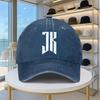 Men  Women JK Letter Retro Baseball Cap  Adjustable Buckle Strap Lightweight Hat with Iconic JK Curved Brim for Outdoor Spo