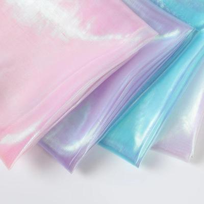 100cmX150cm Laser Tüll Mode Organza Stoffe Laser Glänzend Designer Bühne Hochzeit Deko Voile Transparent Handgemachte Materialien