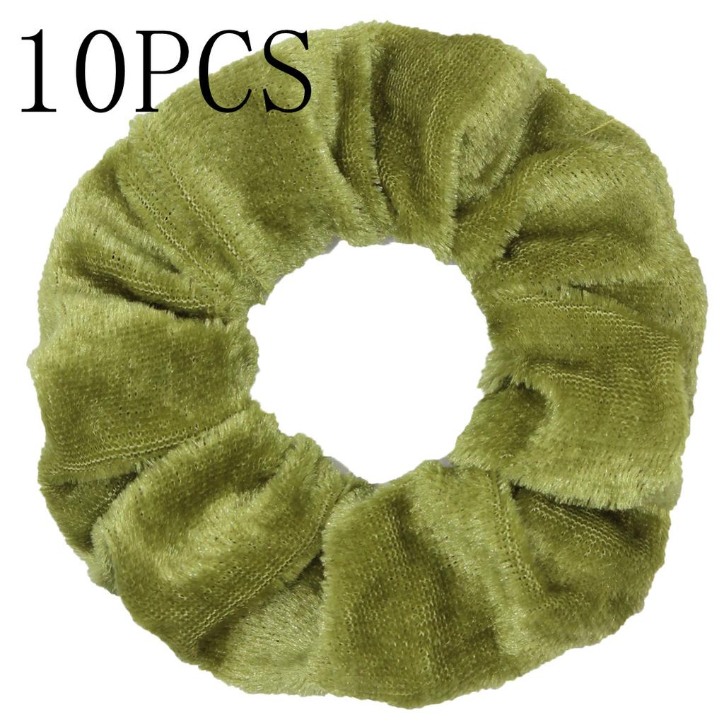10pc Women Hair Scrunchies Velvet Solid Color Band for Girls Ponytail Holder Rubber Bands Ties Accessories Headbands Gumki