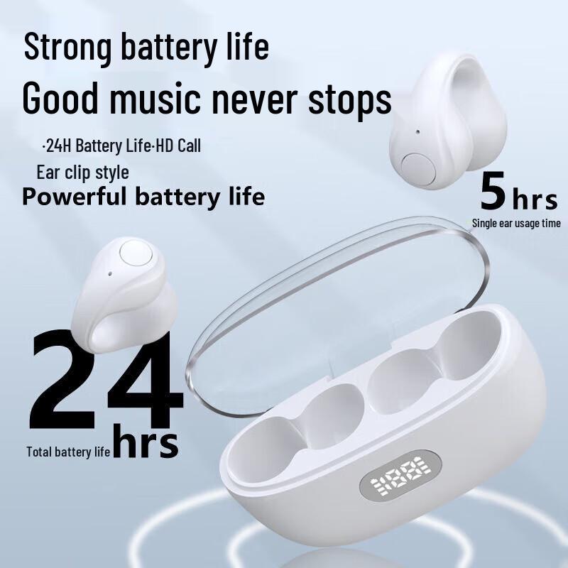 SMEBERT A8 Open-Ear Clip Bluetooth Headphones with Deep Bass