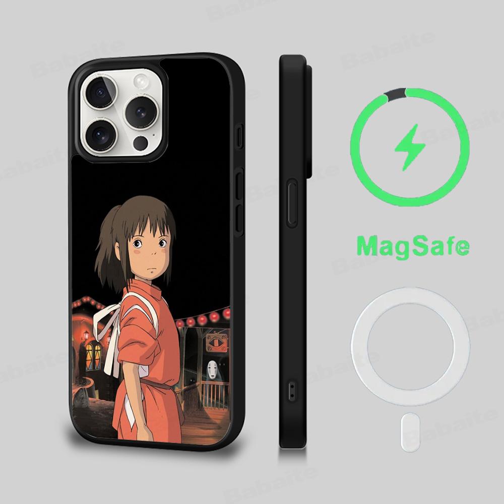 Animated Movie S-Spirited A-Away Phone Case Magnetic For IPhone 16 14 13 12 11 15 Pro Max Plus For Magsafe Wireless Charge Cover