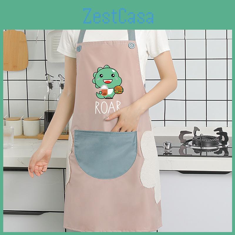 Cartoon Waterproof Pvc Apron For Women And Men Kitchen Cooking Protects Clothes