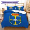 Real Oviedo Pattern Bedding,Quilt Set Quilt Cover Pillowcase Home Birthday Gift (1 * duvet cover + 2 * pillowcase, without core)