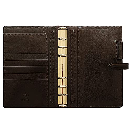 CCOMPANY LIMITED Personal Planner, Made in Japan, Bible Style, 6-Hole, 20mm Rings, with Pen Holder, Kasul (Dark Brown)