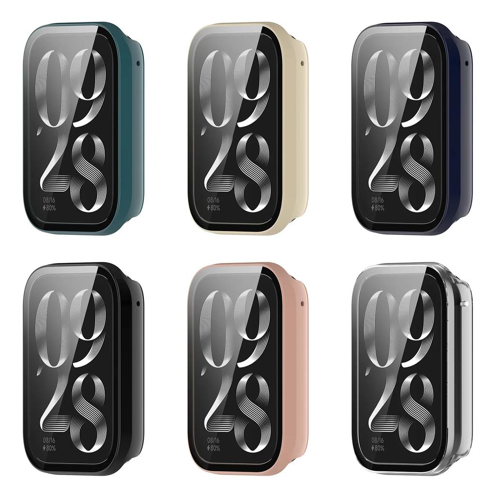 Glass+Case for Xiaomi Mi Band 9 Pro SmartWatch All-Around Screen Protector PC Bumper for MiBand 8 9 Pro Tempered Glass Accessories