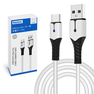 DigiZaru PS5 Controller Charging Cable 2M Quick Charging Cord Compatible with USB Devices Such As Switch Series DualSense Controller Type-C